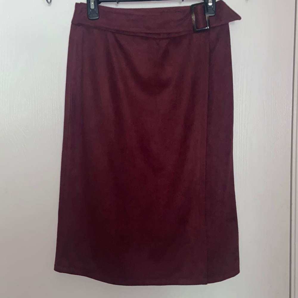 Wrap Suede Skirt